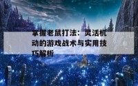 掌握老鼠打法：灵活机动的游戏战术与实用技巧解析