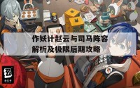 作妖计赵云与司马阵容解析及极限后期攻略