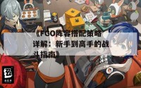 《FGO阵容搭配策略详解：新手到高手的战斗指南》