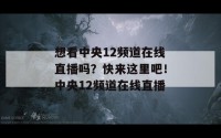 想看中央12频道在线直播吗？快来这里吧！中央12频道在线直播