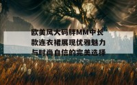 欧美风大码胖MM中长款连衣裙展现优雅魅力与时尚自信的完美选择